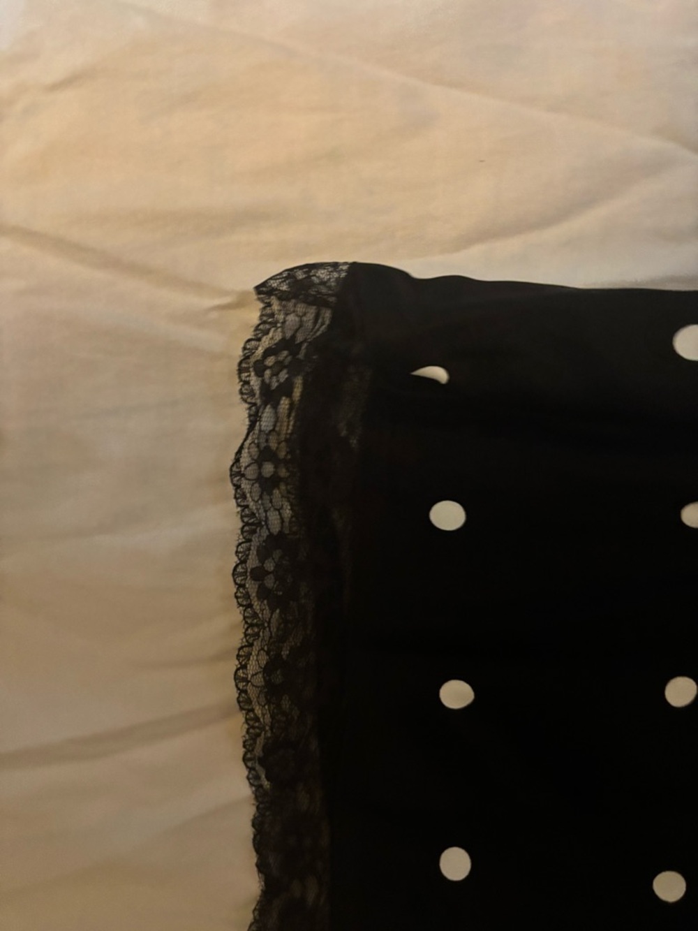 ASOS Black Midi slip Skirt with White Polka Dots - Picture 3 of 5